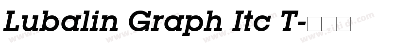 Lubalin Graph Itc T字体转换